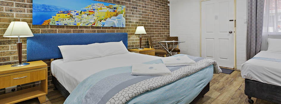 Buccaneer Motel offers fully renovated Deluxe Queen rooms,  Deluxe Twin Rooms, and Deluxe Family rooms.